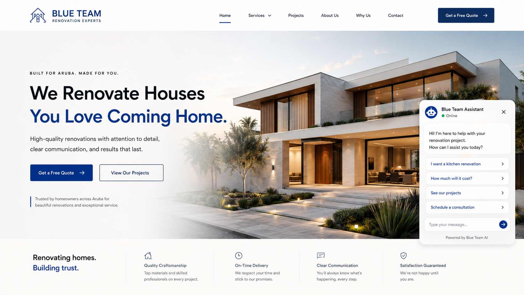 Redesigned website — after
